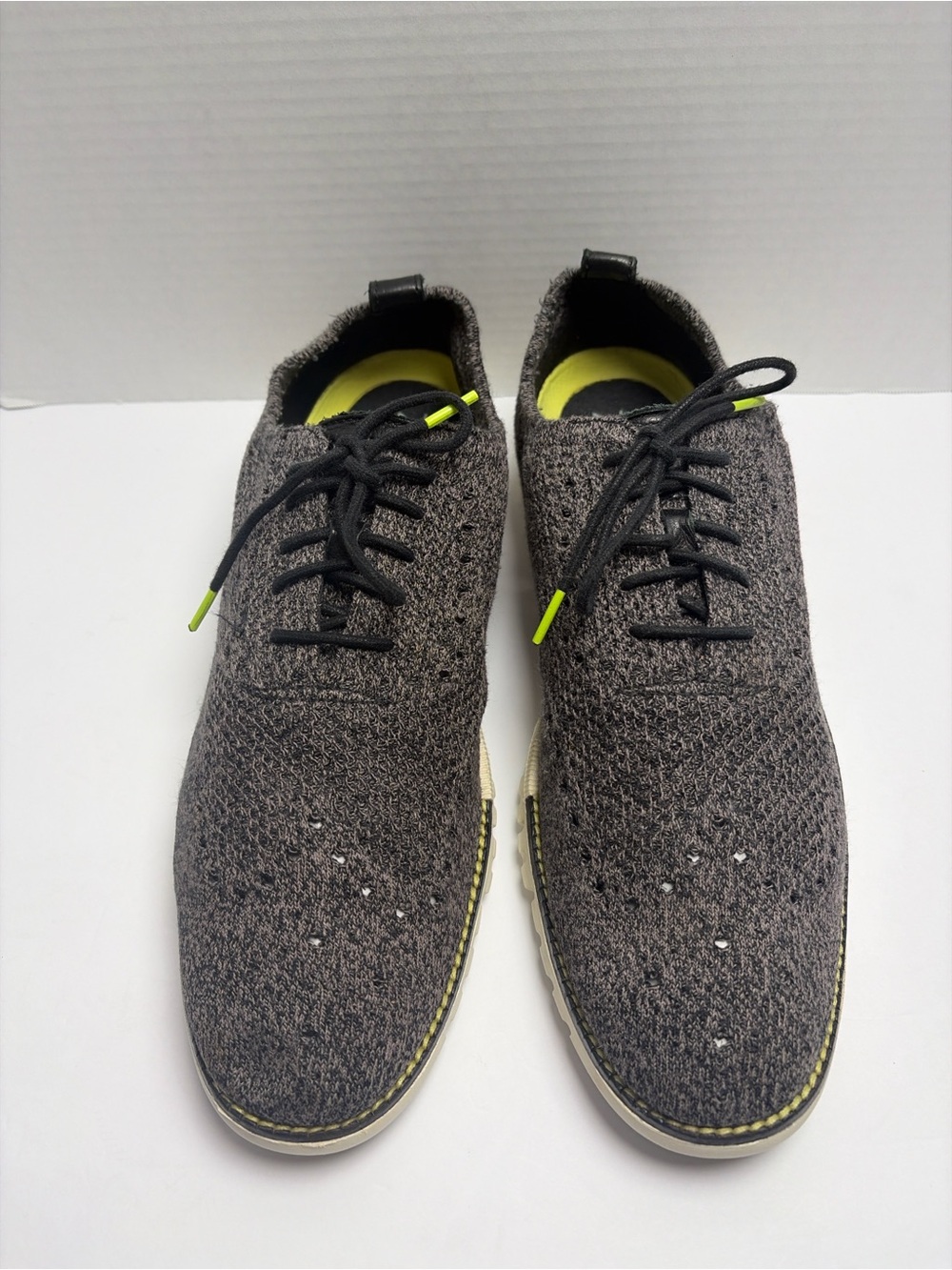 Cole Haan ZERØGRAND Wingtip Oxford Men’s 11M Black Stitchlite Knit C34360